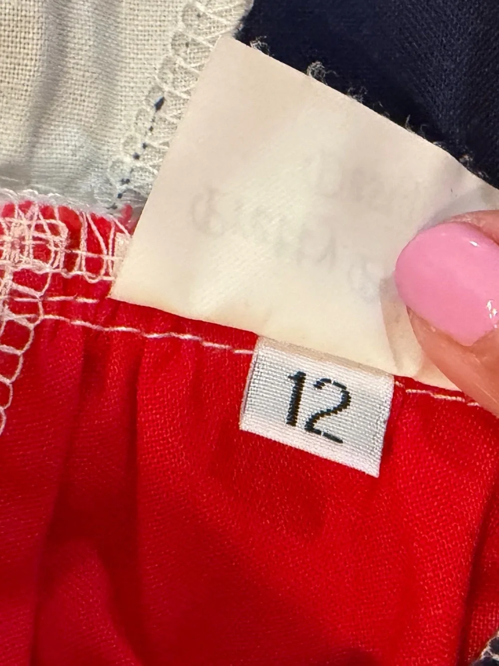 Girls' Red, White & Blue Flag-Inspired Dress USA size 12